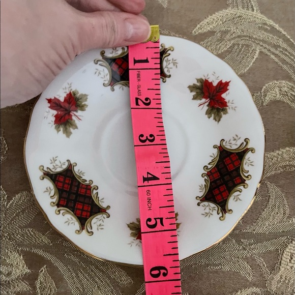 Royal Adderley Maple Leaf Tartan Teacup & Saucer - Picture 10 of 10